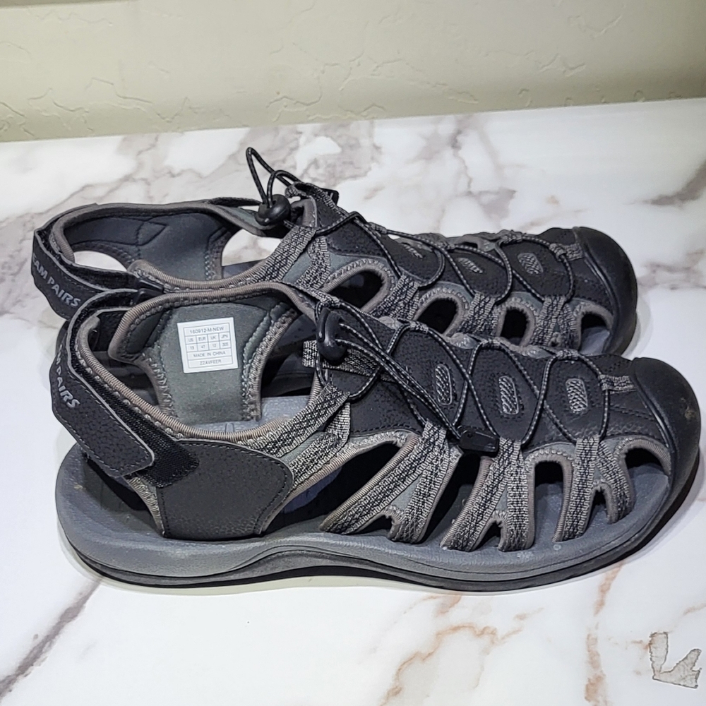 Dream Pairs Men's Black/Grey Adventurous Summer Outdoor Sandals Size 13 - Picture 12 of 12